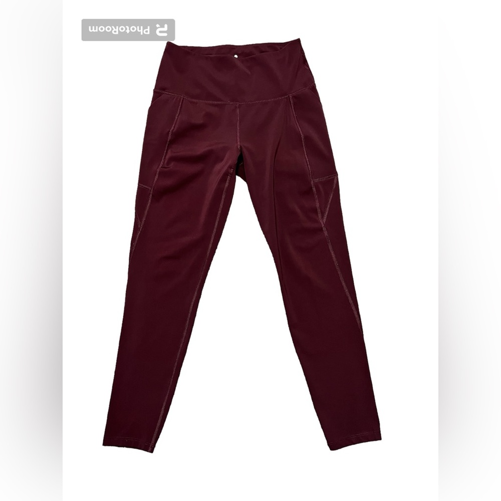 APANA women’s athletic pants in burgundy…size SMALL EUC